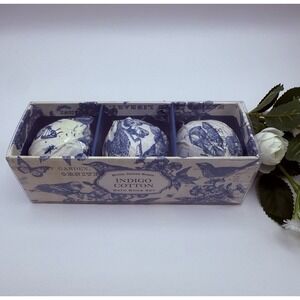 DISCONTINUED! Michel Design‎ Works Indigo Cotton Fresh Linen Bath Bomb Set 3 NIB